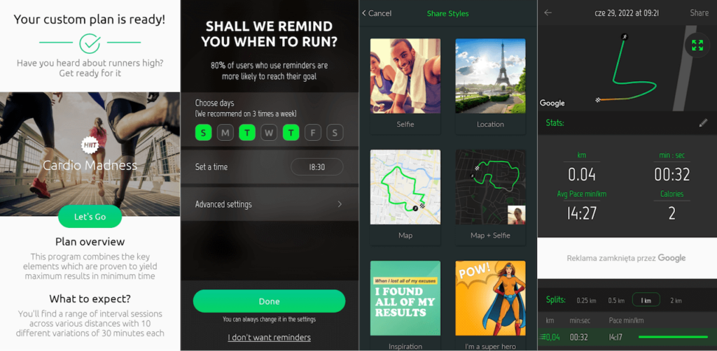 aplikacje za darmo running distance tracker