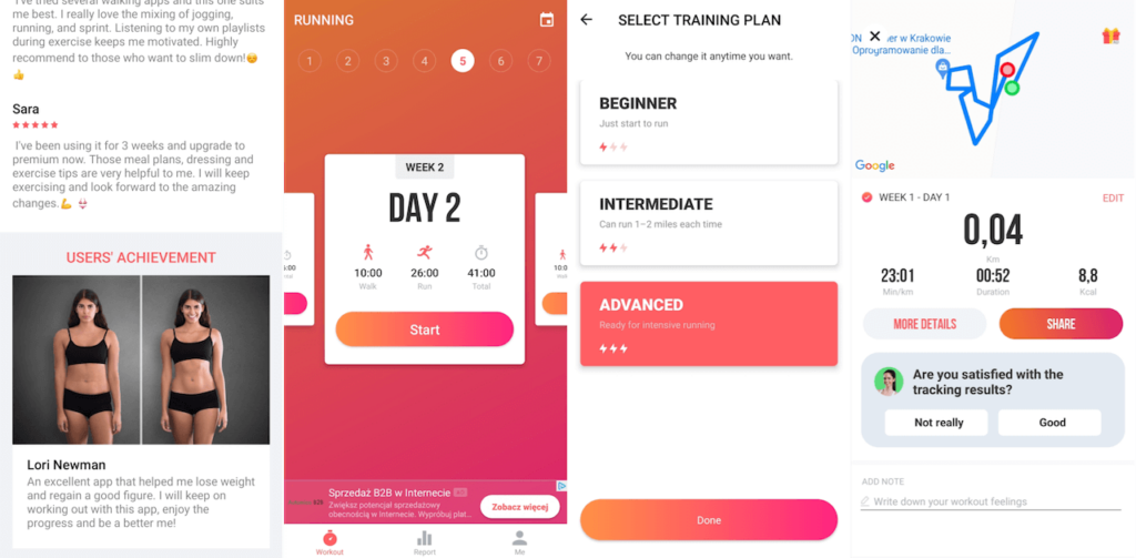 aplikacja run to lose weight